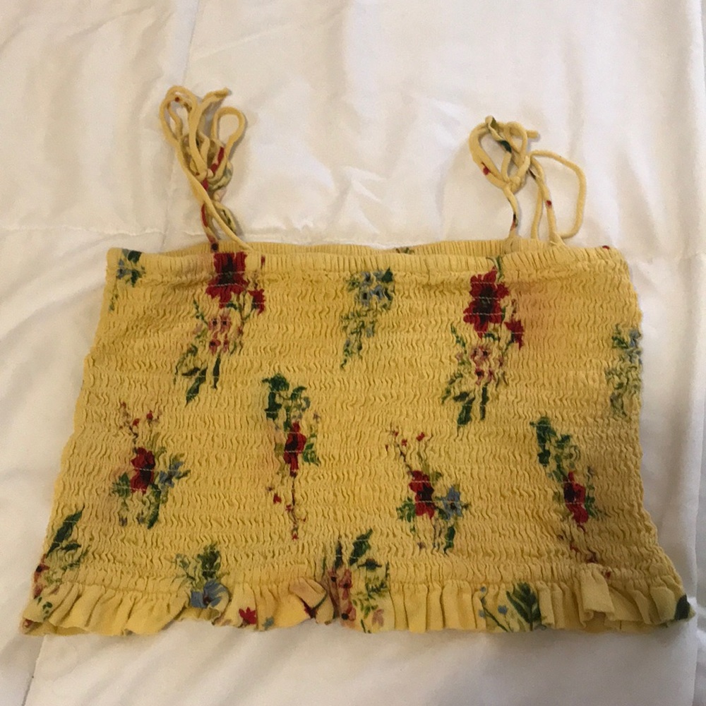 Cropped yellow tank top from Pacsun